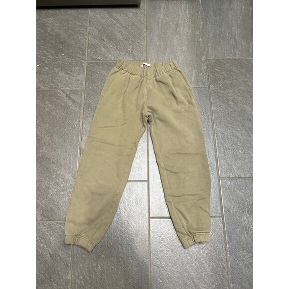 Oak + Fort Army Green Jogger Pockets Sweatpants XS Elastic Waist Heavyweight - Picture 2 of 8